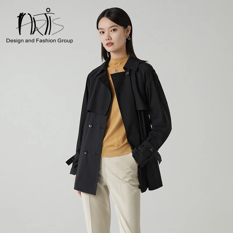 ARTIS女装 黑色风衣外套AR5319311-089