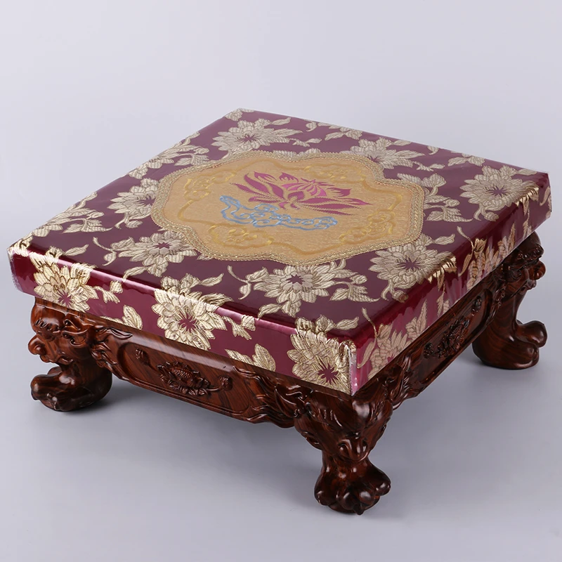 家用拜垫跪垫坐垫绣花实木底座
