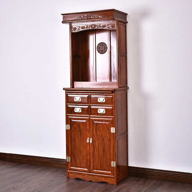 实木刺猬中式客厅龛柜储物立柜家用
