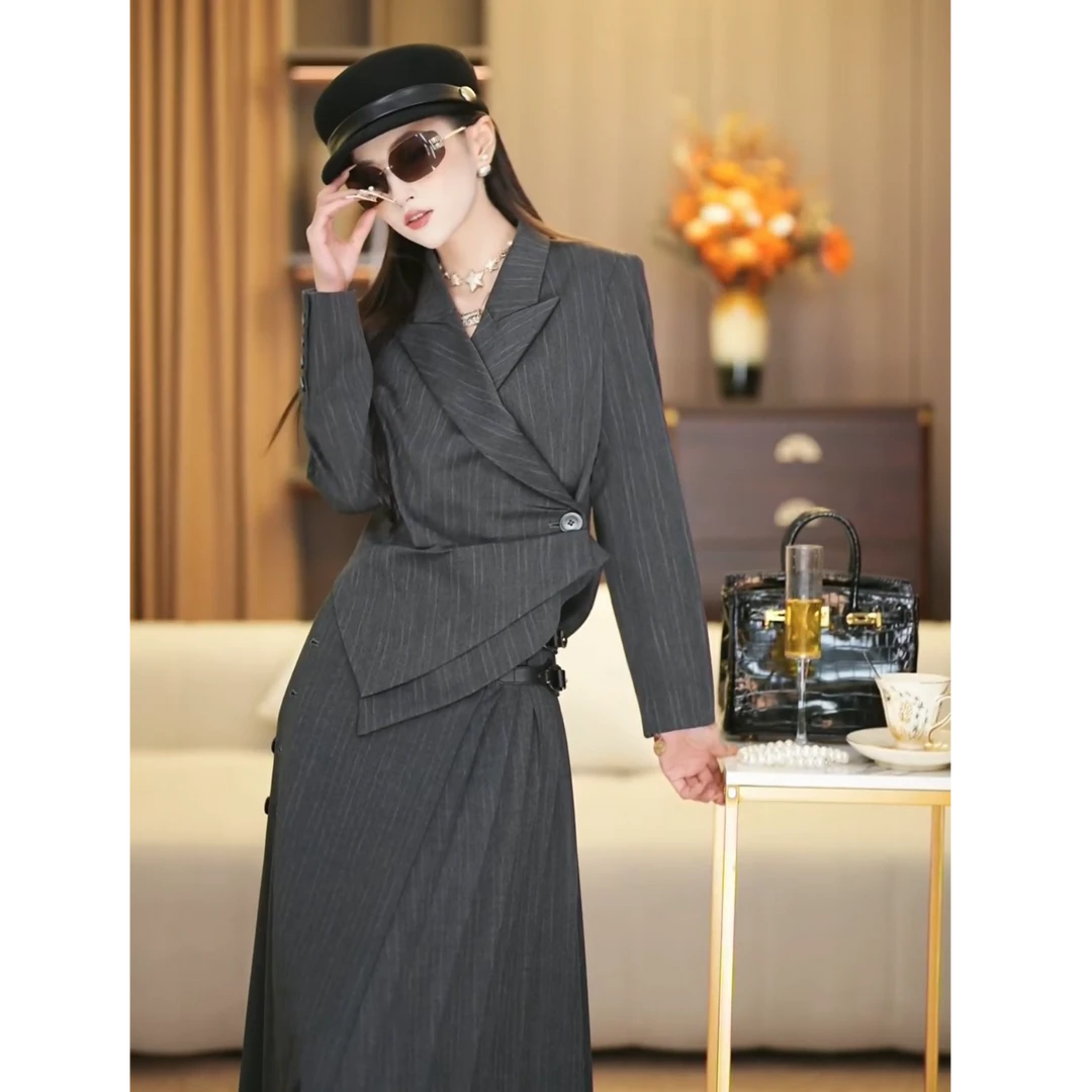 【嘉琪】致命的灵魂秋冬新款法式慵懒套装-RL0164