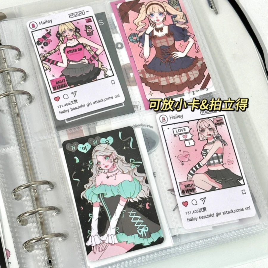 拍立得相册A5活页款3寸照片咕卡小卡贴纸素材便签ins风手帐收纳册