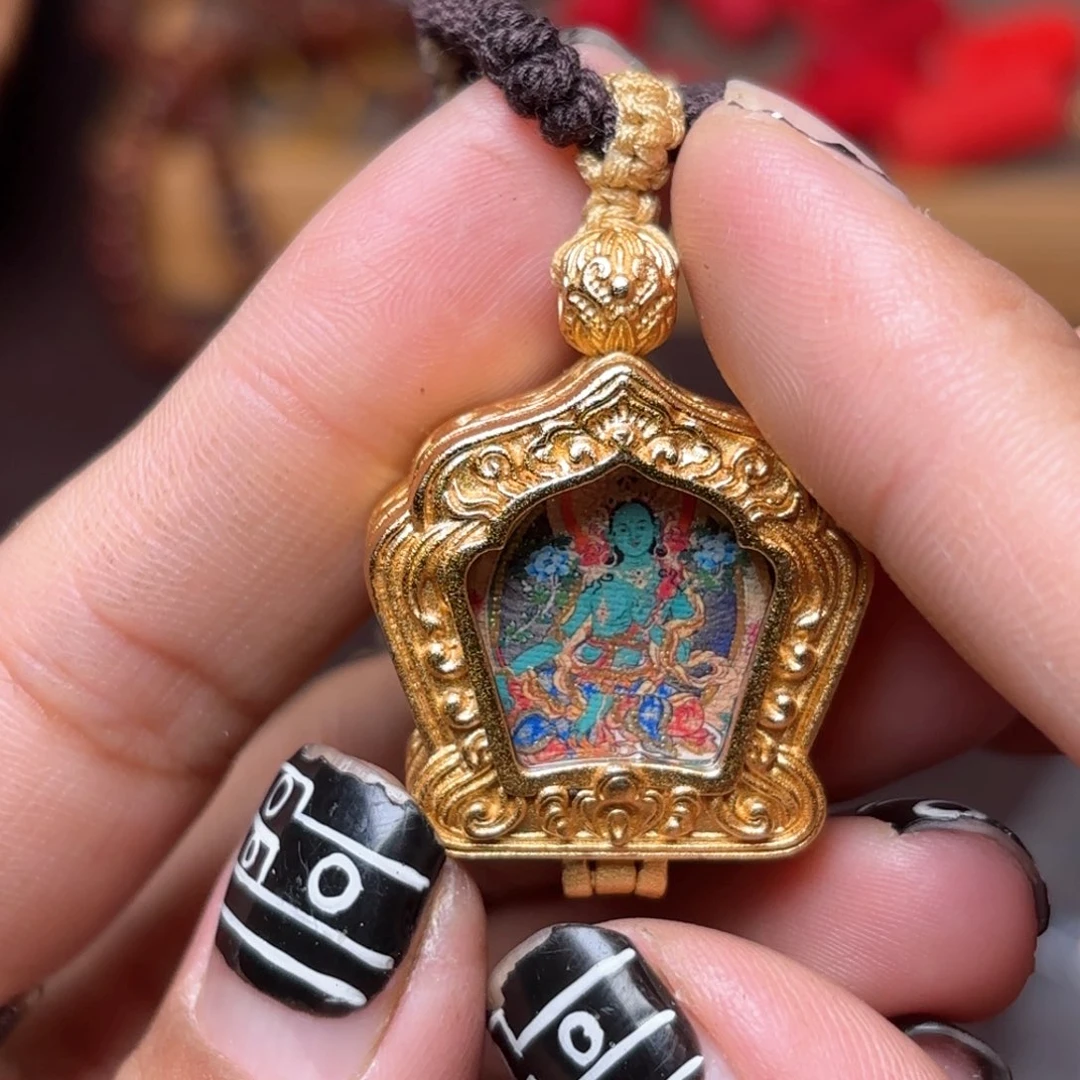 铜星月菩提吊坠项链