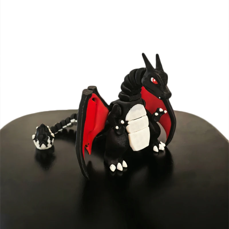 关节可动宠物小精灵喷火龙.多色3D打印模型.手办玩具.创意礼物