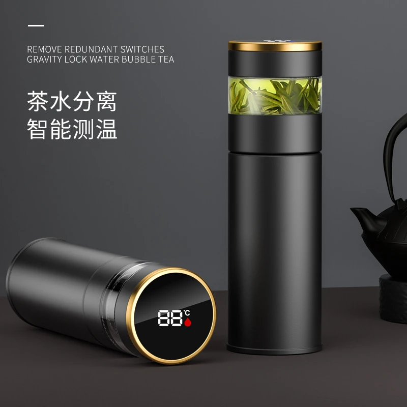 茶水分离316不锈钢泡茶水杯高档智能办公茶杯子30-40岁男士保温杯