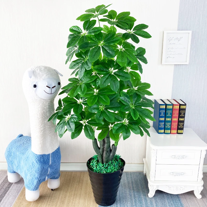 仿真金钱树制作假树假花仿真花盆栽室内装饰塑料花客厅大型绿植