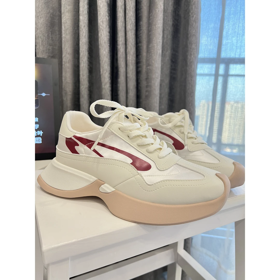 拼色老爹鞋厚底阿甘鞋休闲鞋女