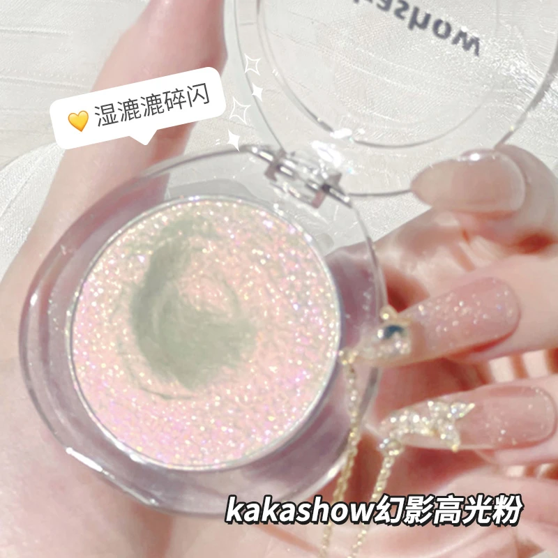 kakashow幻影高光粉彩妆女提亮修容细腻碎闪一体盘学生党平价推荐