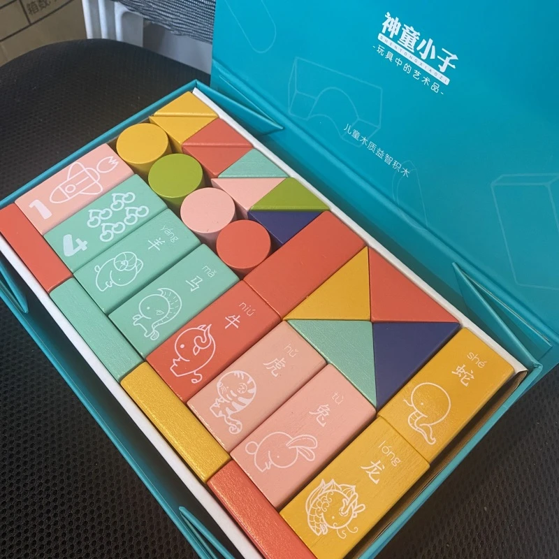 神童小子儿童木质益智积木