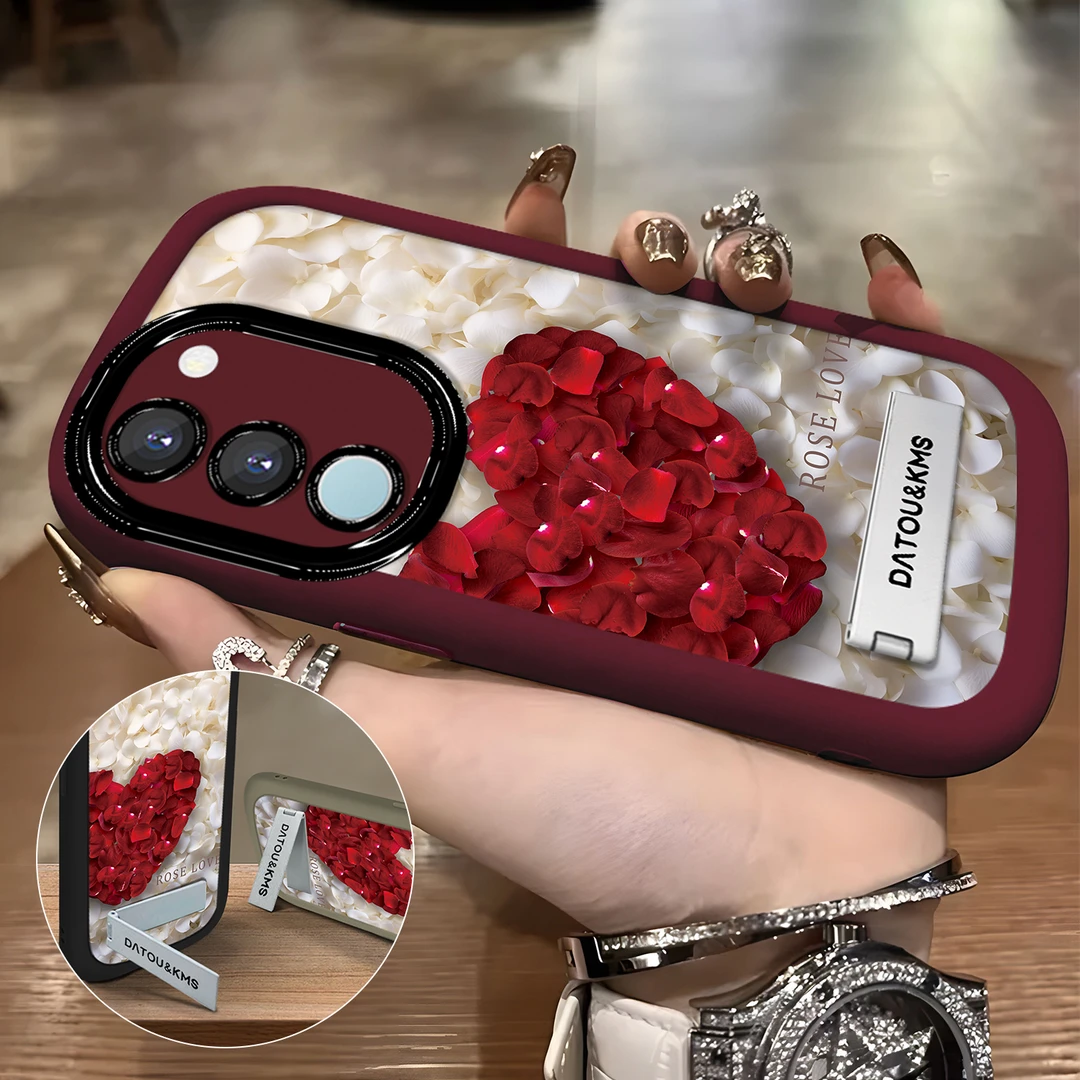 适用于【VIVO】S17/Pro/T时尚爱心花瓣创意新款网红女款手机壳