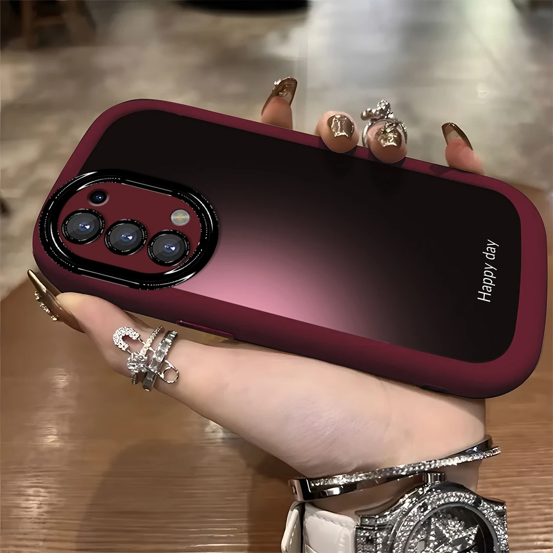 适用于【OPPO】Reno5Pro简约渐变快乐英文防摔女款手机壳