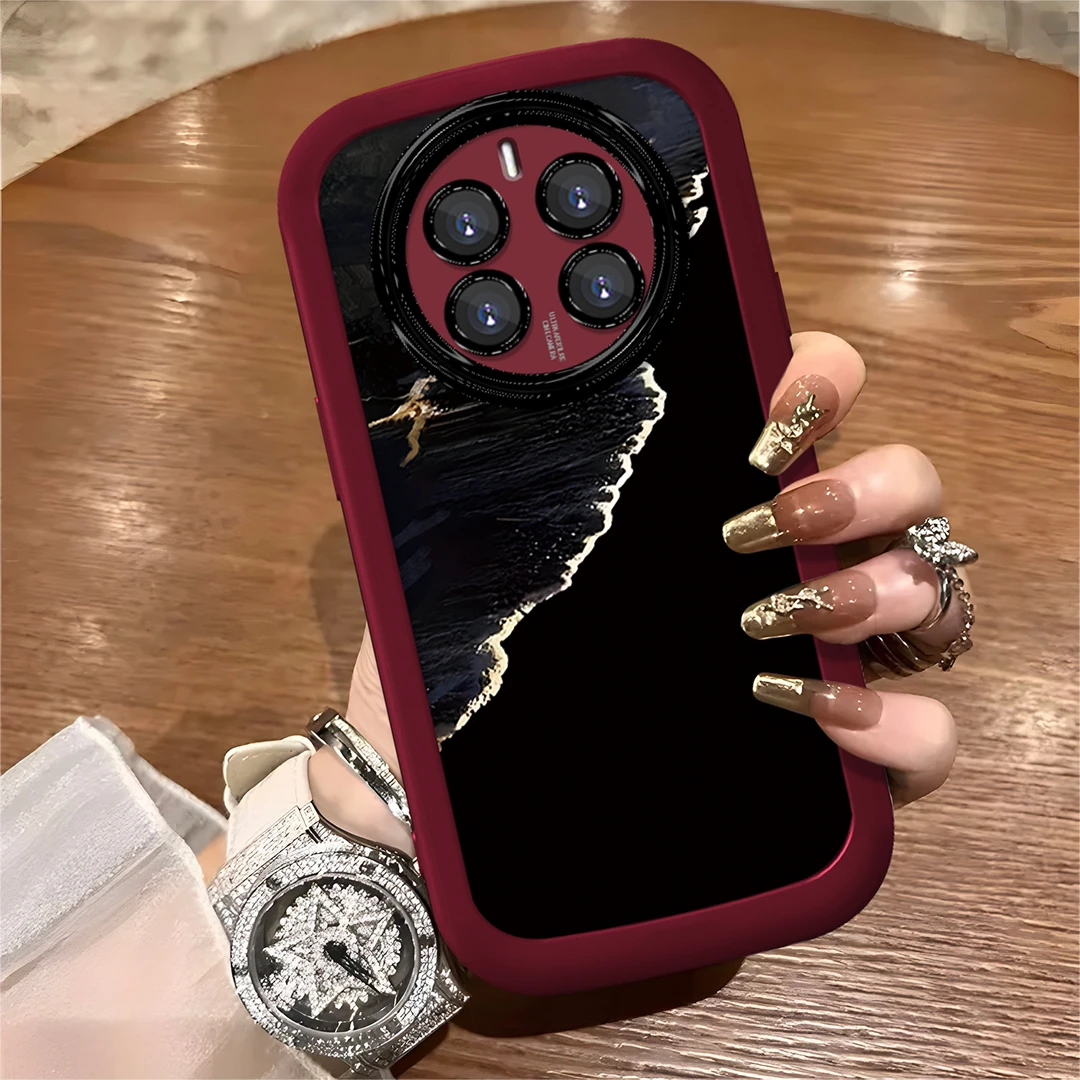 适用于【华为】Mate50/E高级感水墨海景简约硅胶手机壳