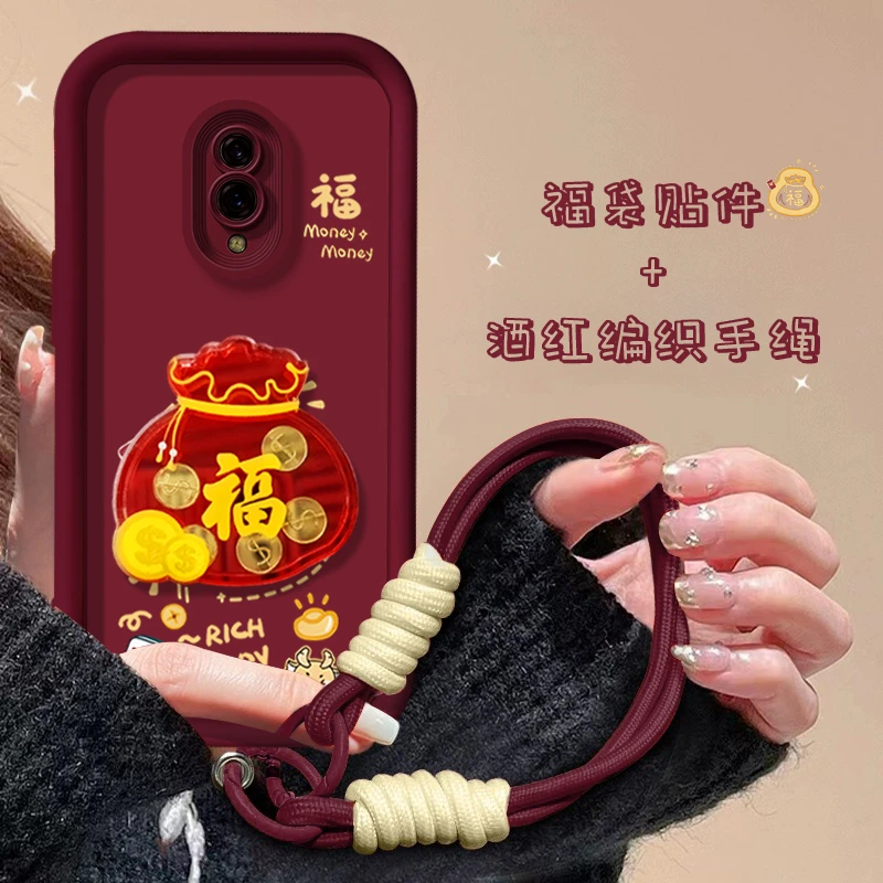 适用于【OPPO】Reno金币福字创意过年女款防摔手机壳