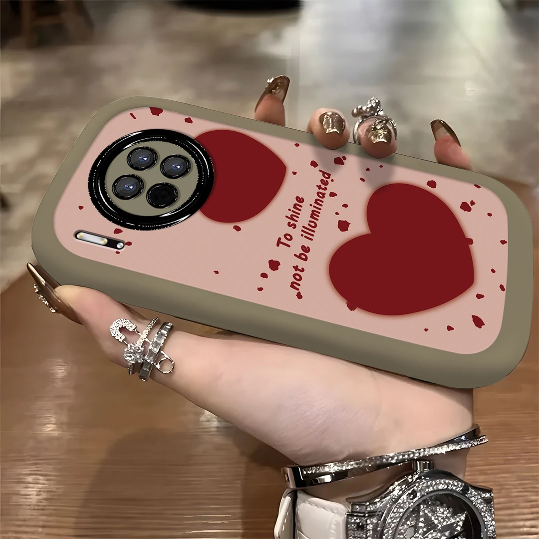 适用于【华为】Mate30Pro/EPro高级感双爱心个性时尚防摔手机壳