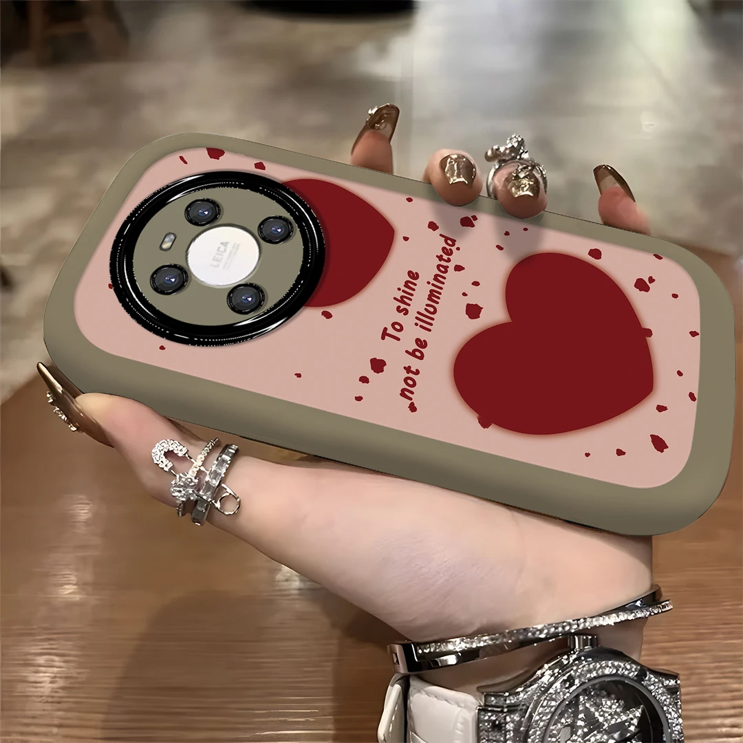 适用于【华为】Mate40Pro/EPro高级感双爱心个性时尚防摔手机壳