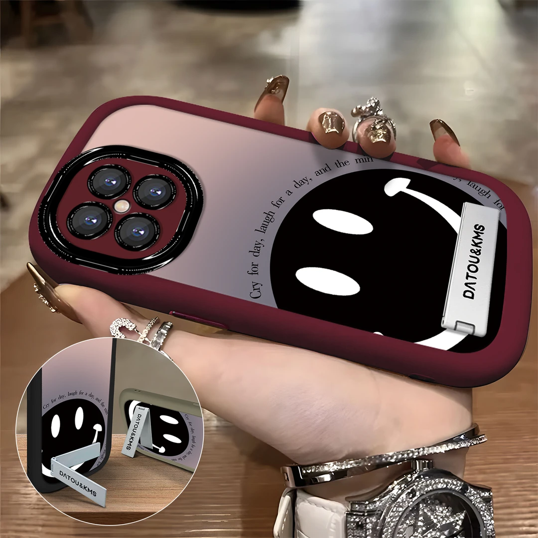 适用于【华为】Nova8SE粉紫渐变笑脸简约创意全包硅胶手机壳