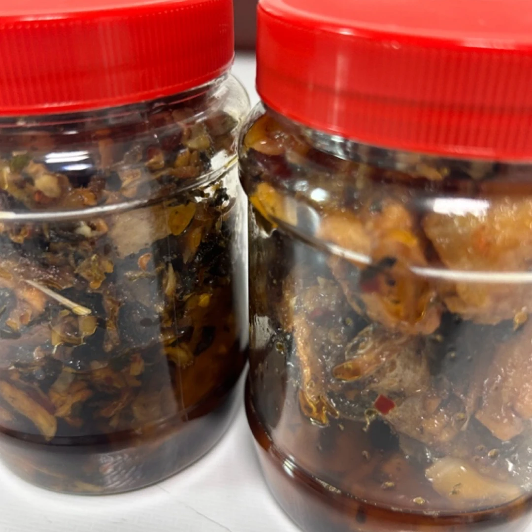 鄱阳特产农家盐菜炒鱼块下饭菜280克一瓶包邮