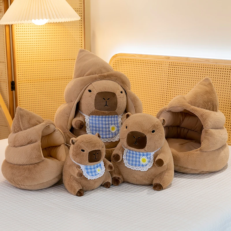 可爱粑粑窝卡皮巴拉玩偶水豚软萌睡觉抱枕毛绒玩具公仔女生日礼物