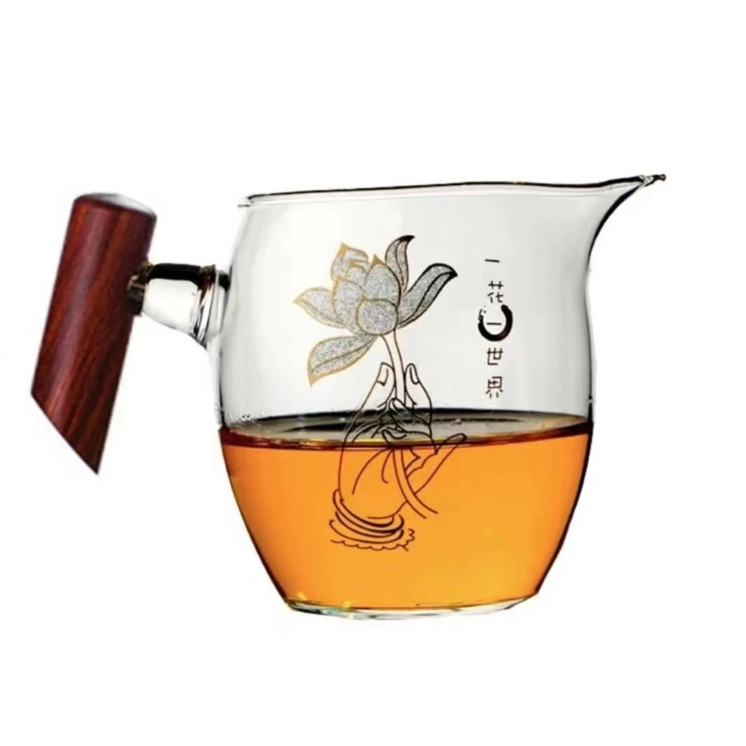 茶具公道杯加厚日式耐热公杯分茶木把茶具公道杯加厚日式耐热公杯