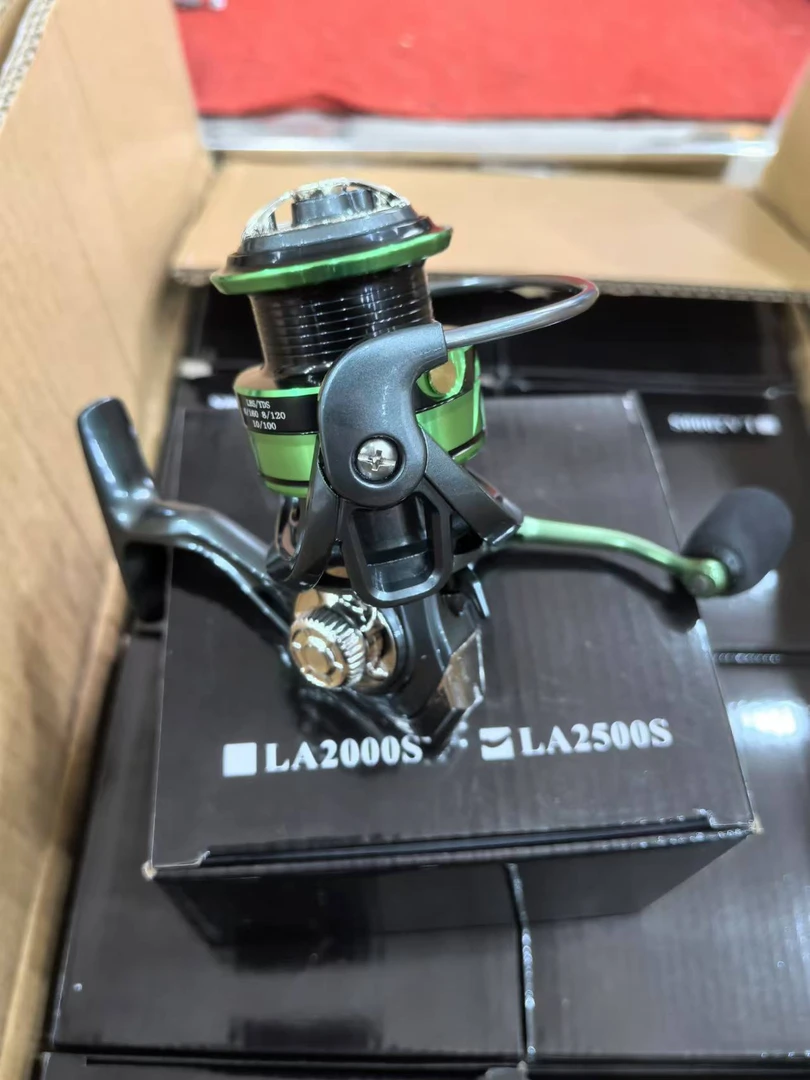 LA黑绿高速比金属纺车轮6.2:1速比