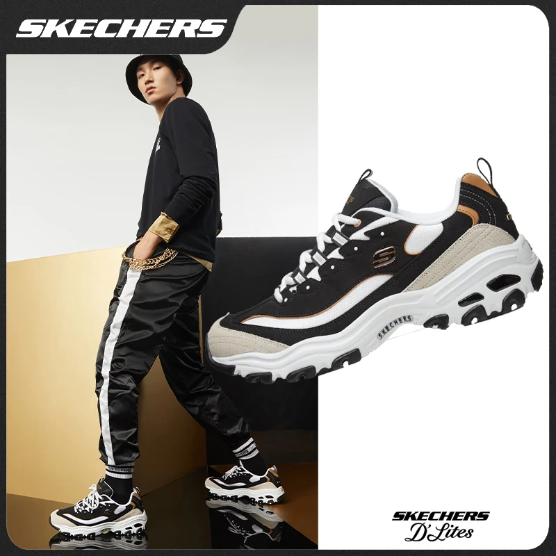 【蛇年熊猫鞋】斯凯奇春夏黑金熊猫时尚百搭品牌官方正版男鞋666114