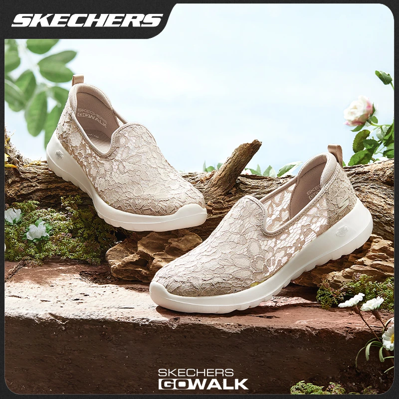 【轻薄蕾丝】斯凯奇夏季休闲潮流女鞋一脚蹬透气运动健步鞋896020