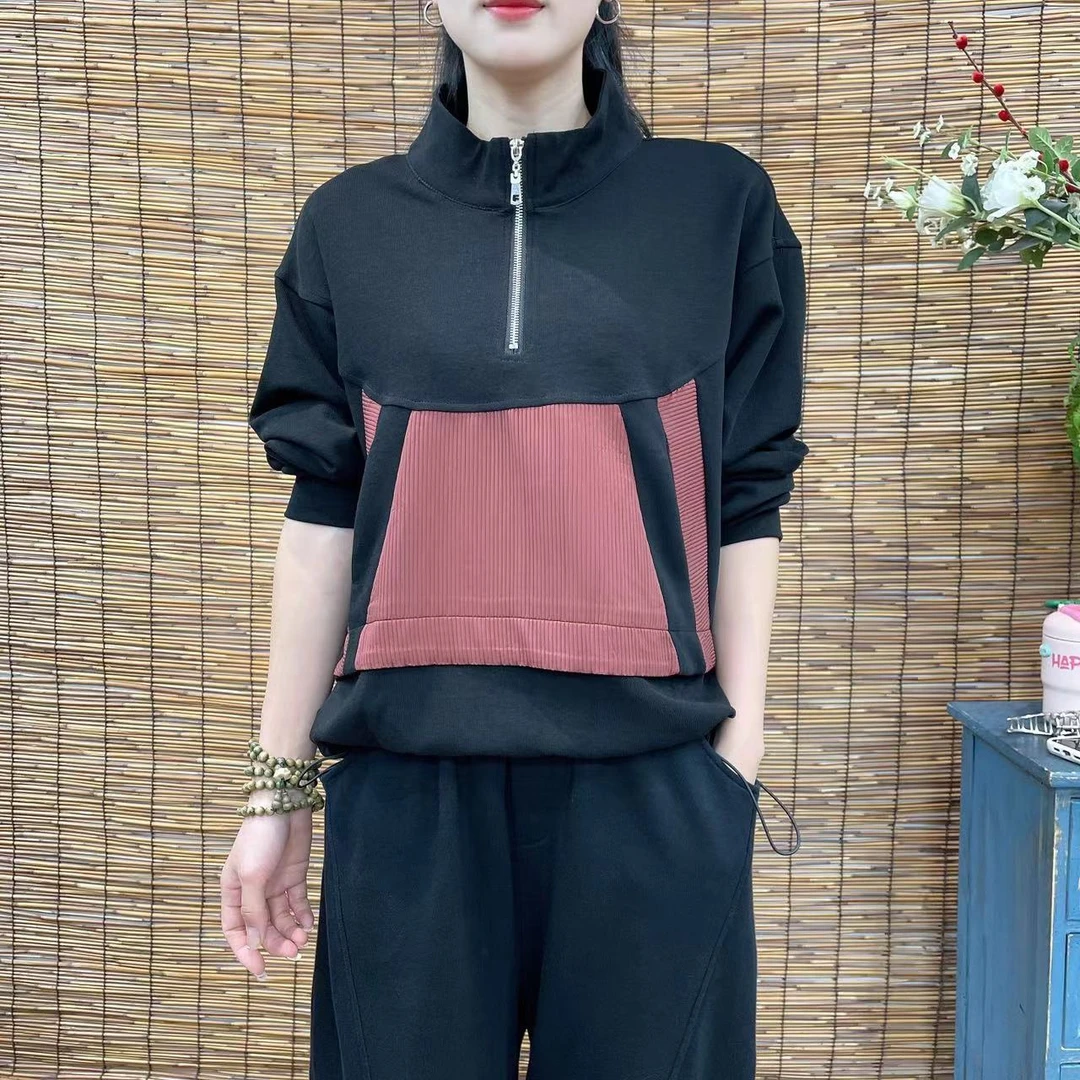 5351新款春秋休闲百搭气质减龄长袖上衣T恤