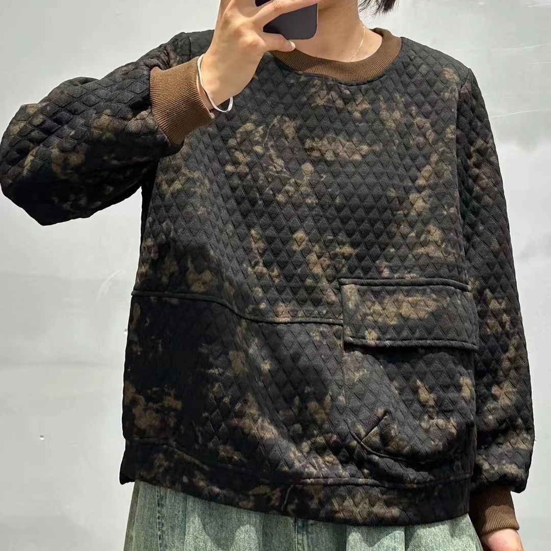 5624新款秋季洋气复古时髦休闲百搭宽松卫衣