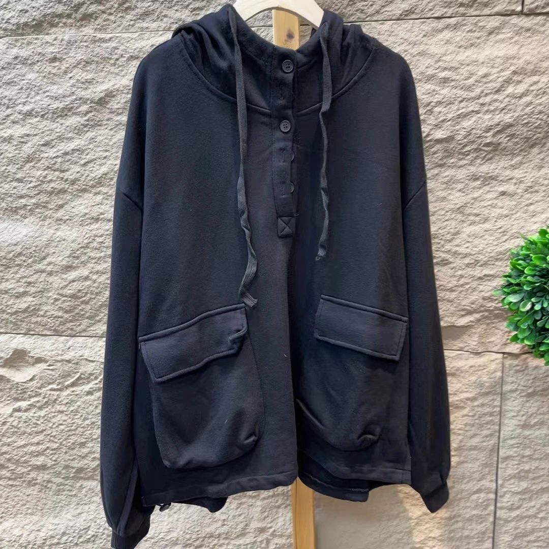 5765新款春秋休闲百搭气质显瘦连帽长袖上衣卫衣