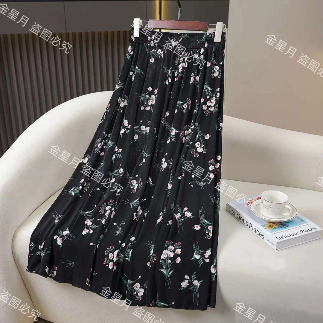 中长款半身裙显瘦长裙高腰夏季（裙长72厘米）A1098气质