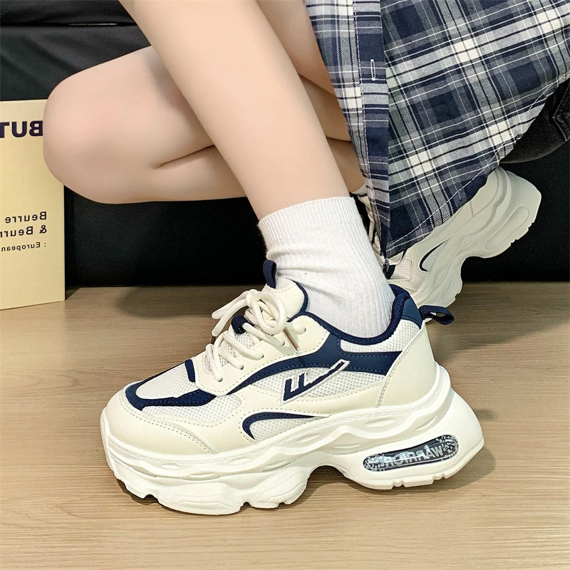 回力松糕厚底老爹鞋2024秋季女鞋超轻跑步鞋ins潮装饰气垫运动鞋