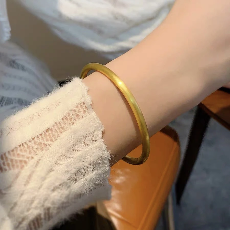 【拉丝素圈手镯】 古法传承 简约经典素款实心镯子