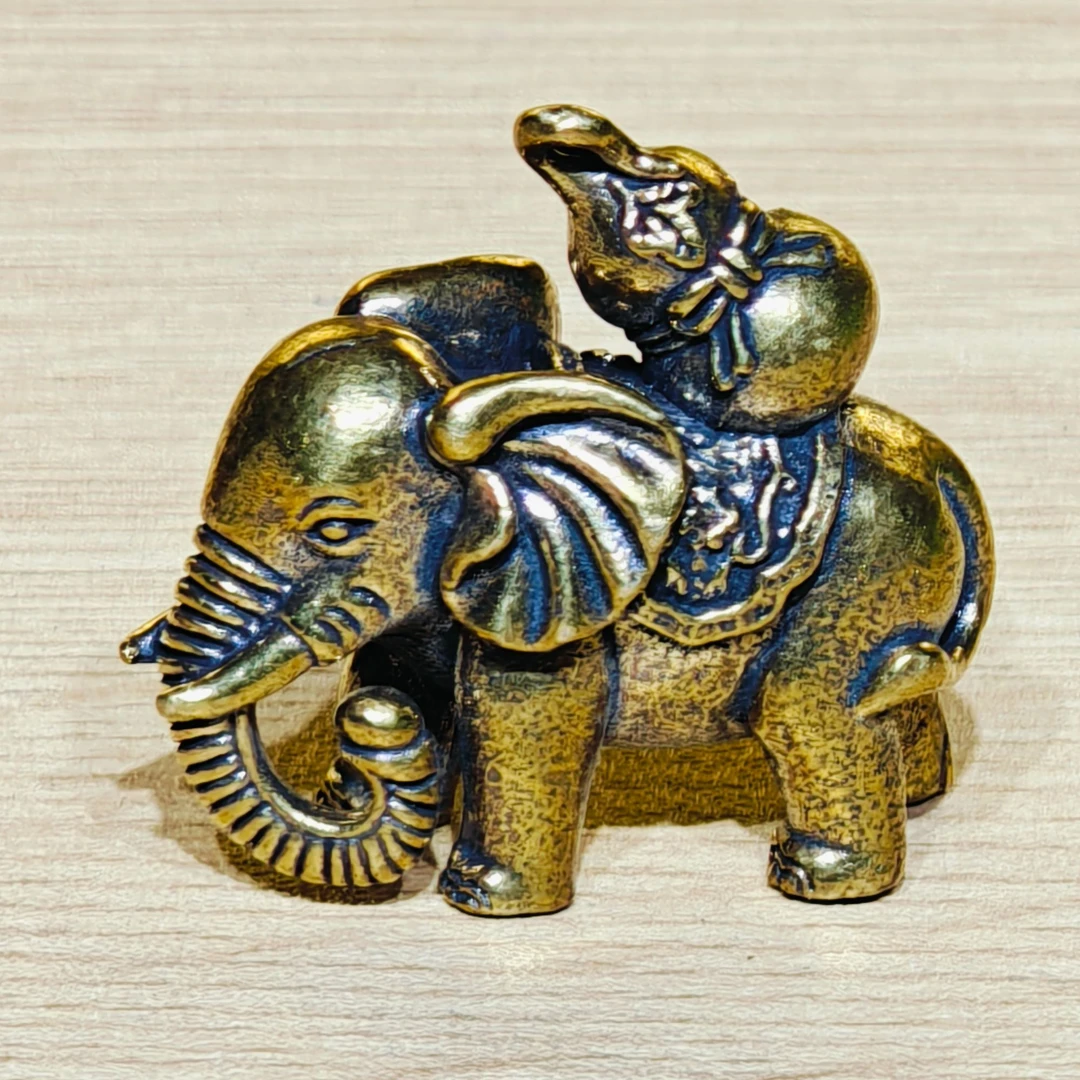 A098创意实心茶道神兽铜摆件