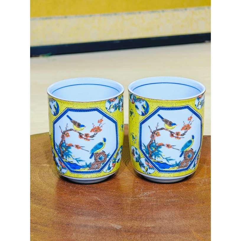 A053创意陶瓷主人杯手绘珐琅彩