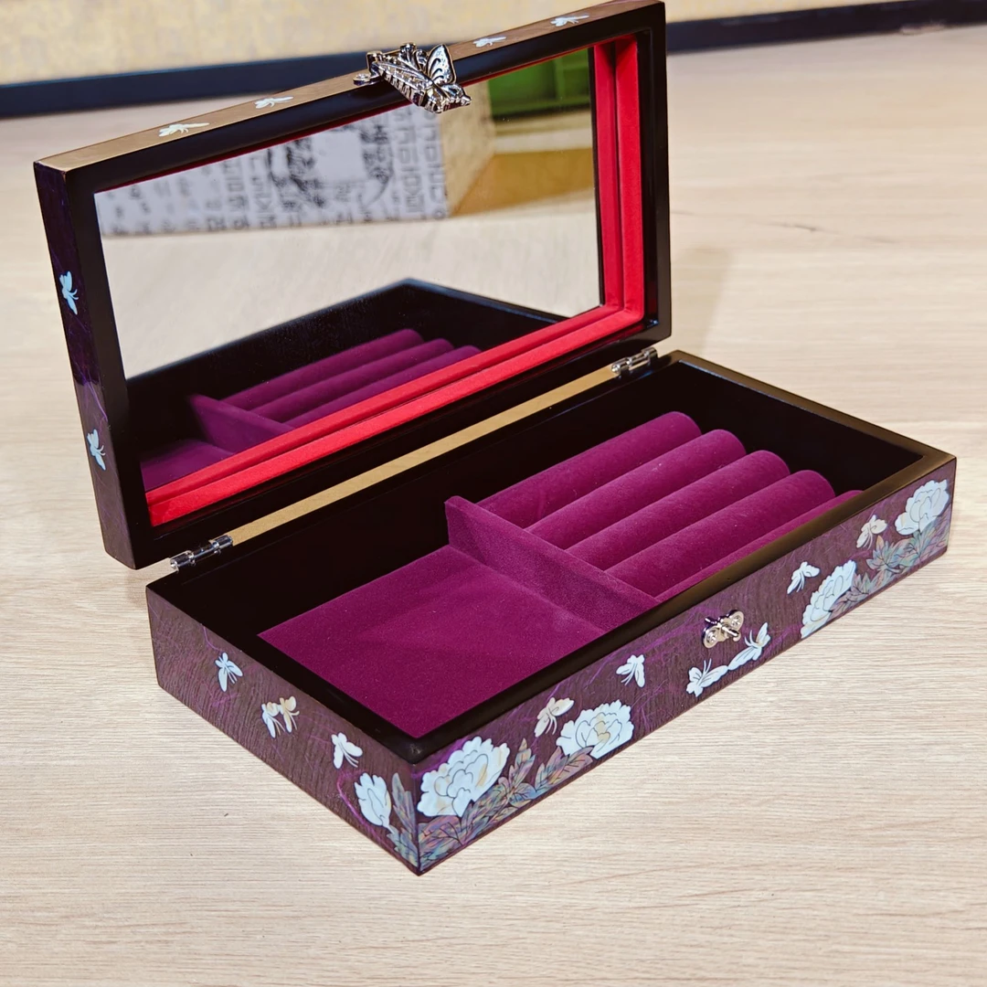 首饰展示架 29293精致古风奢华木质高档首饰收纳