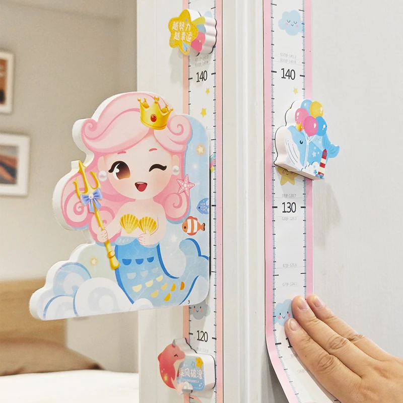 儿童身高测量仪精准宝宝测身高神器墙贴纸可移除磁力整条尺小公主
