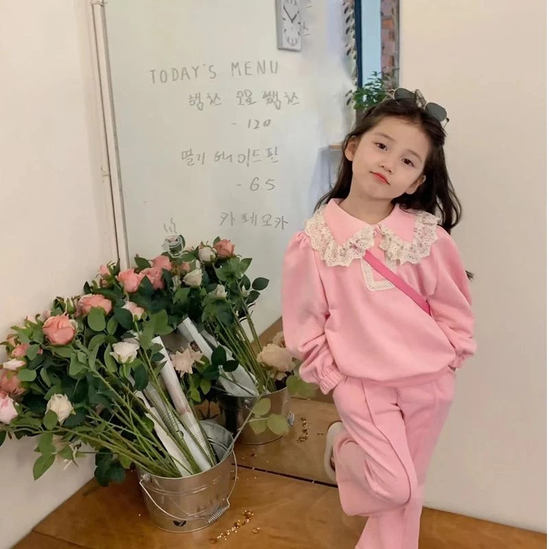 儿童套装2024春秋款女宝宝长袖娃娃衫+长裤两件套 RQ286