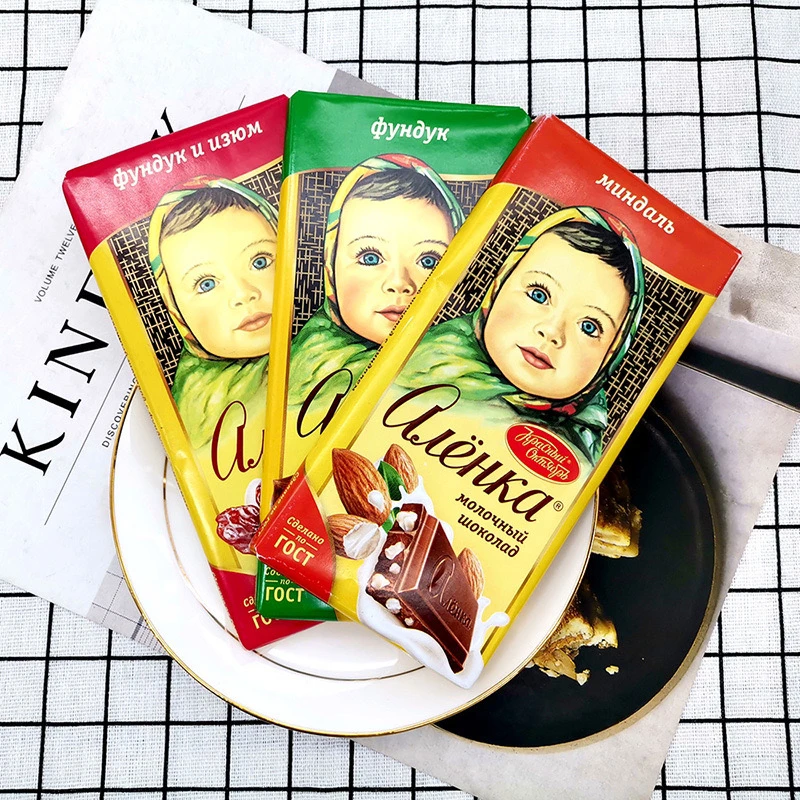 俄罗斯进口食品大头娃娃巧克力爱莲巧巧克力休闲零食90g