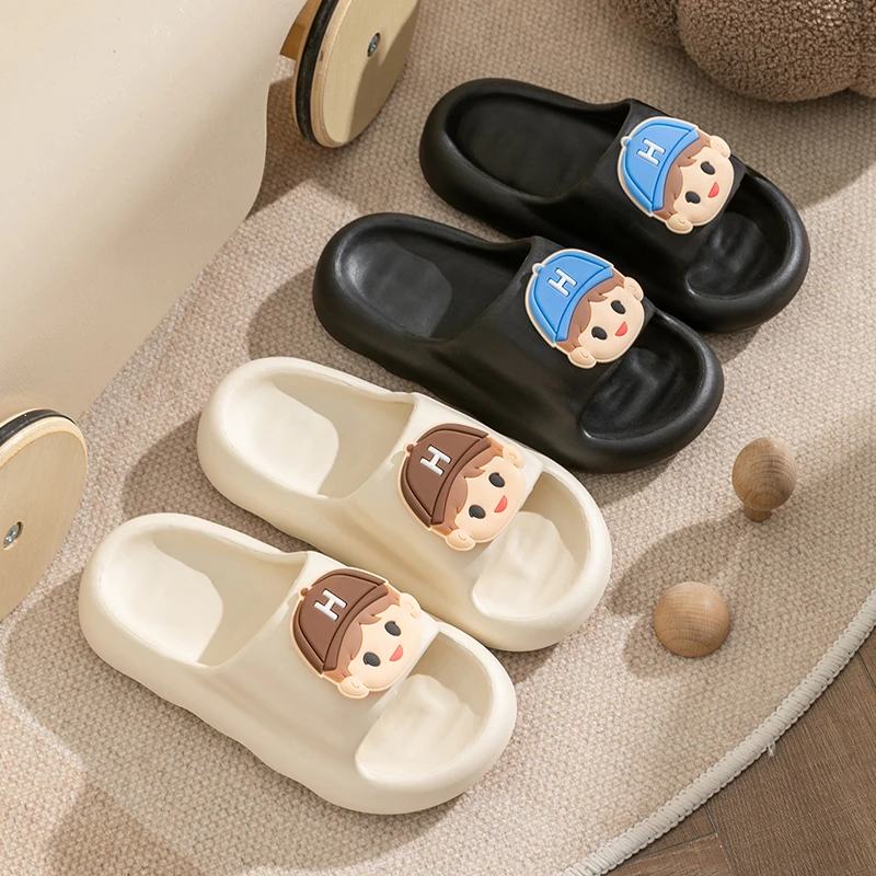 儿童拖鞋男童夏中大童家用耐脏浴室洗澡防滑室内外穿软底卡通凉拖