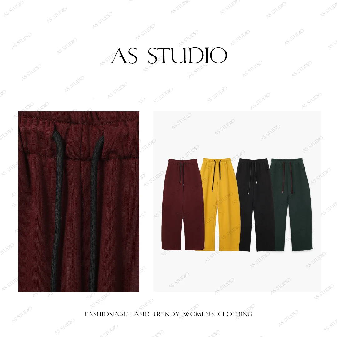 【AS芝士片】25新美式多巴胺彩色加厚弯刀卫裤AS24DKU465