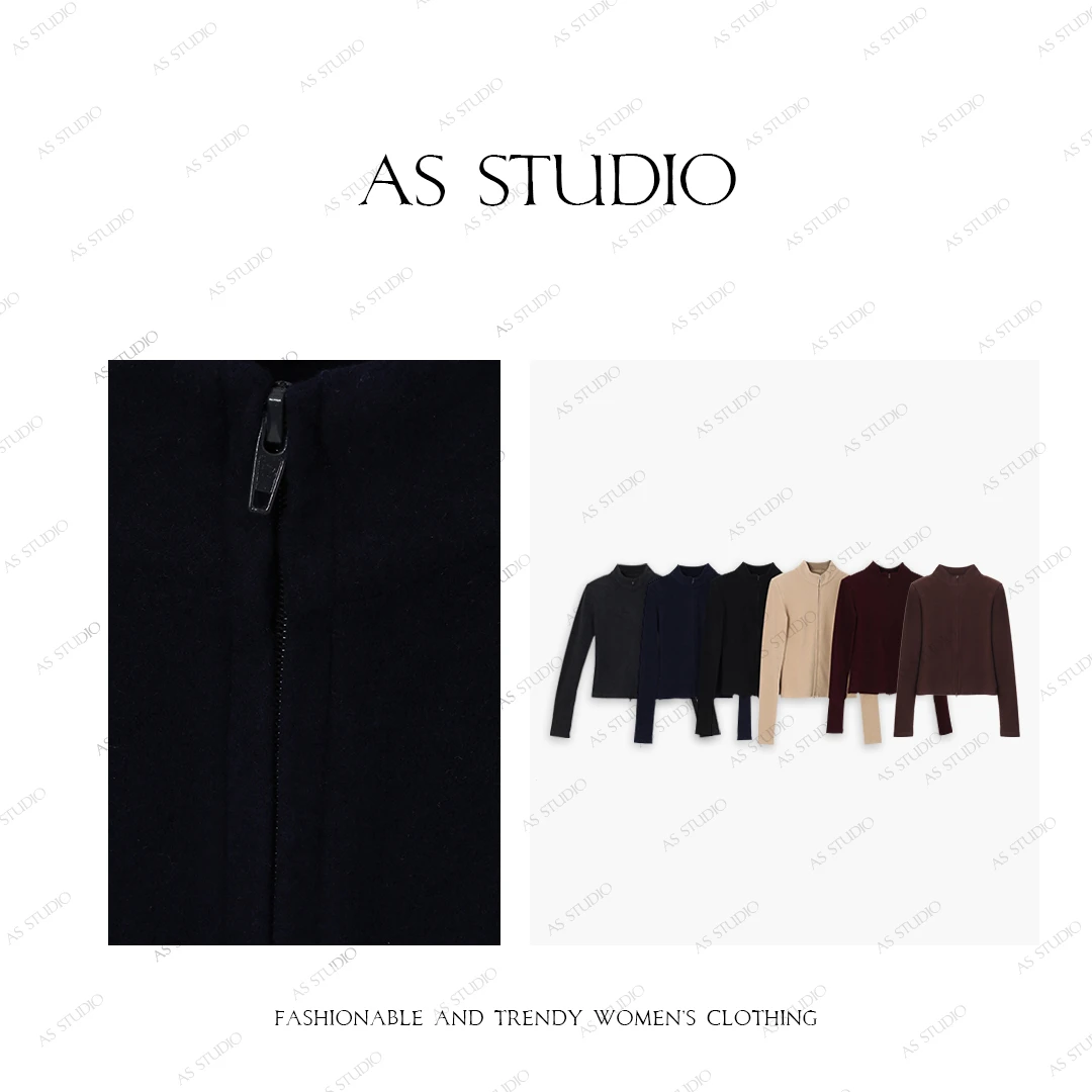 【AS瘦身镜】25新保暖磨毛软糯双头拉链打底衫AS24DWT470