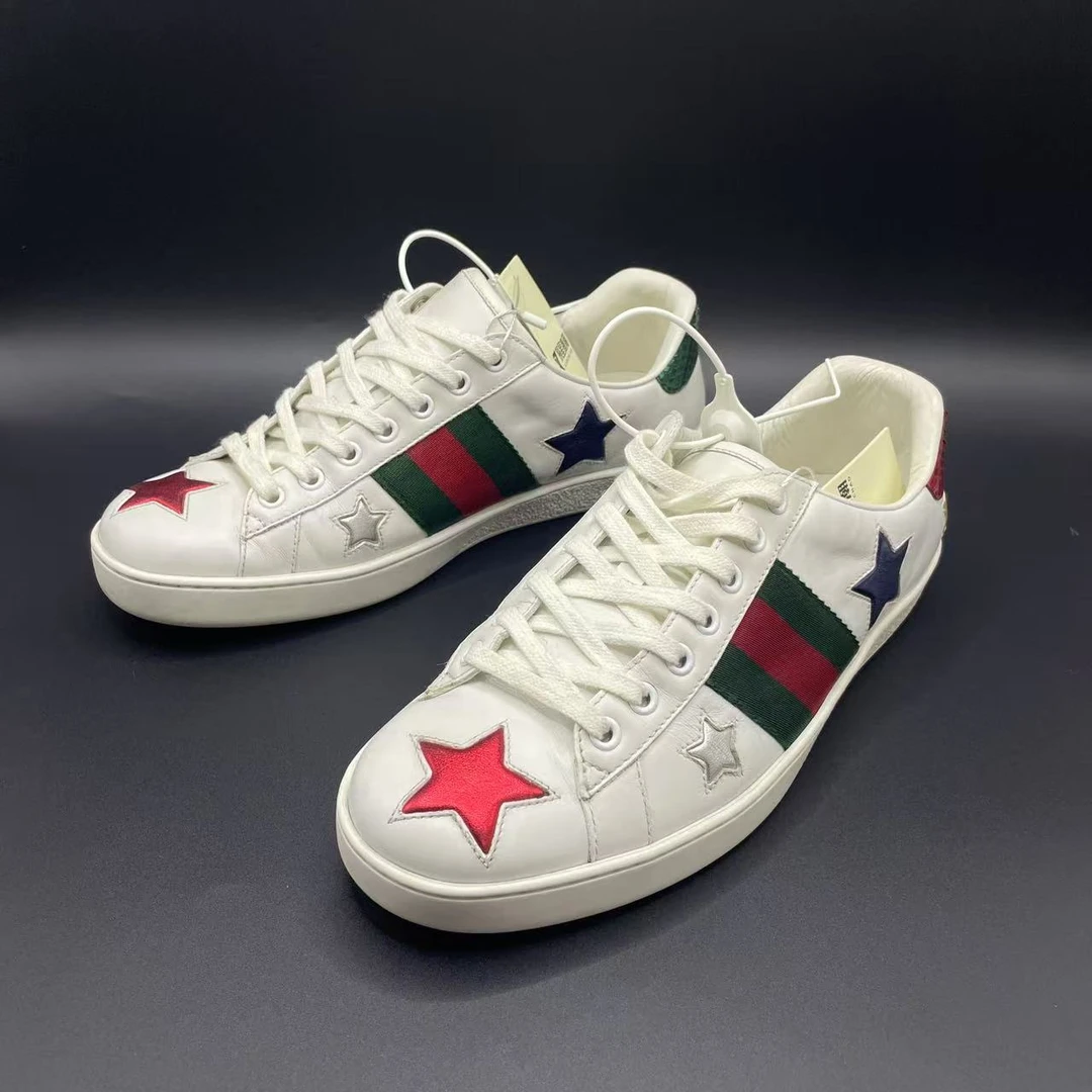 【聚星好物】GUCCI/古驰男士白色时尚百搭低帮休闲白鞋 41码 cat150