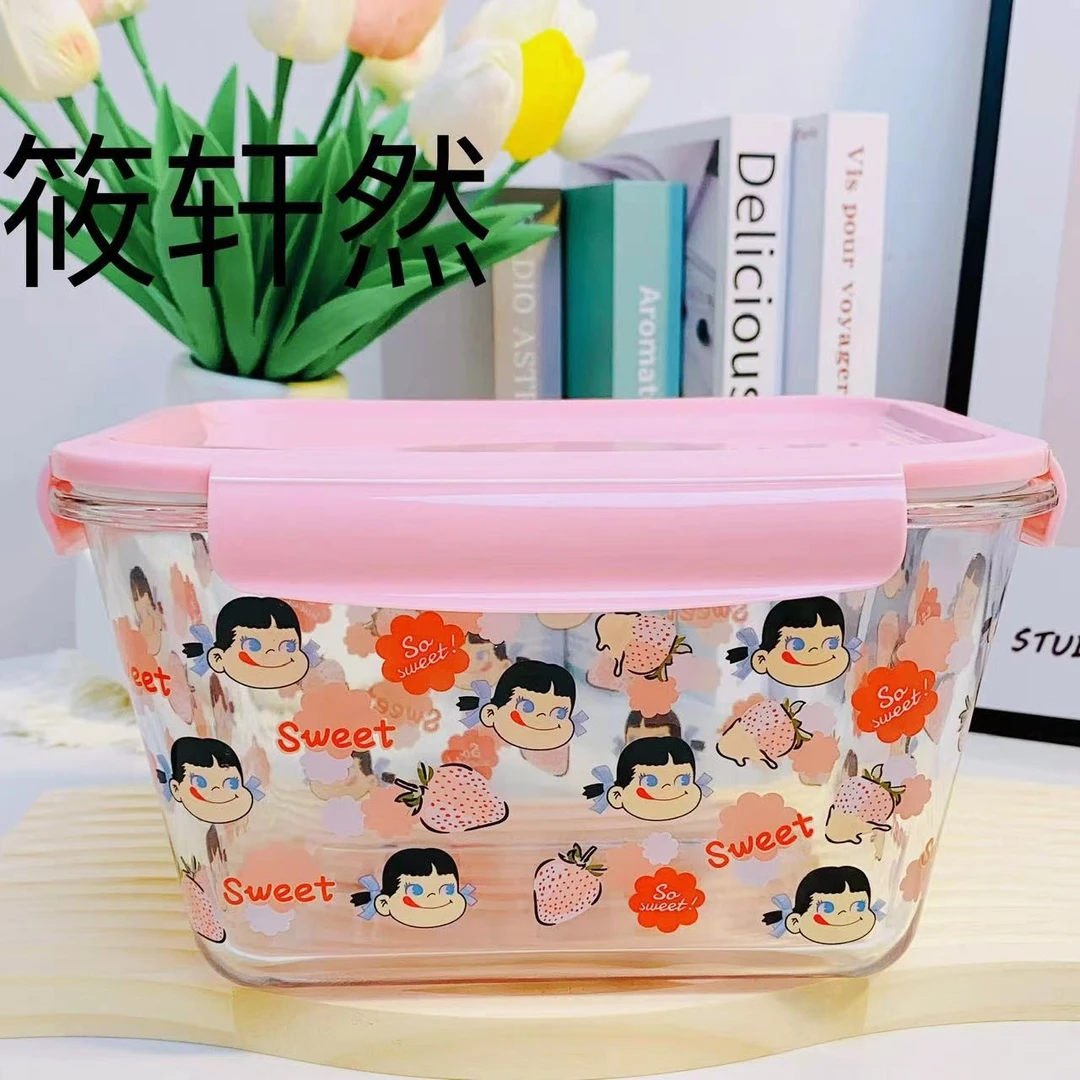 高硼硅玻璃带盖贴花汤桶密封微波炉烤箱