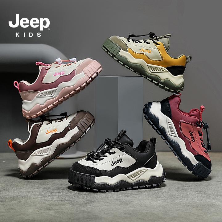 吉普JEEP 2024冬季新款【机甲少年】童鞋软底防滑保暖透气运动鞋