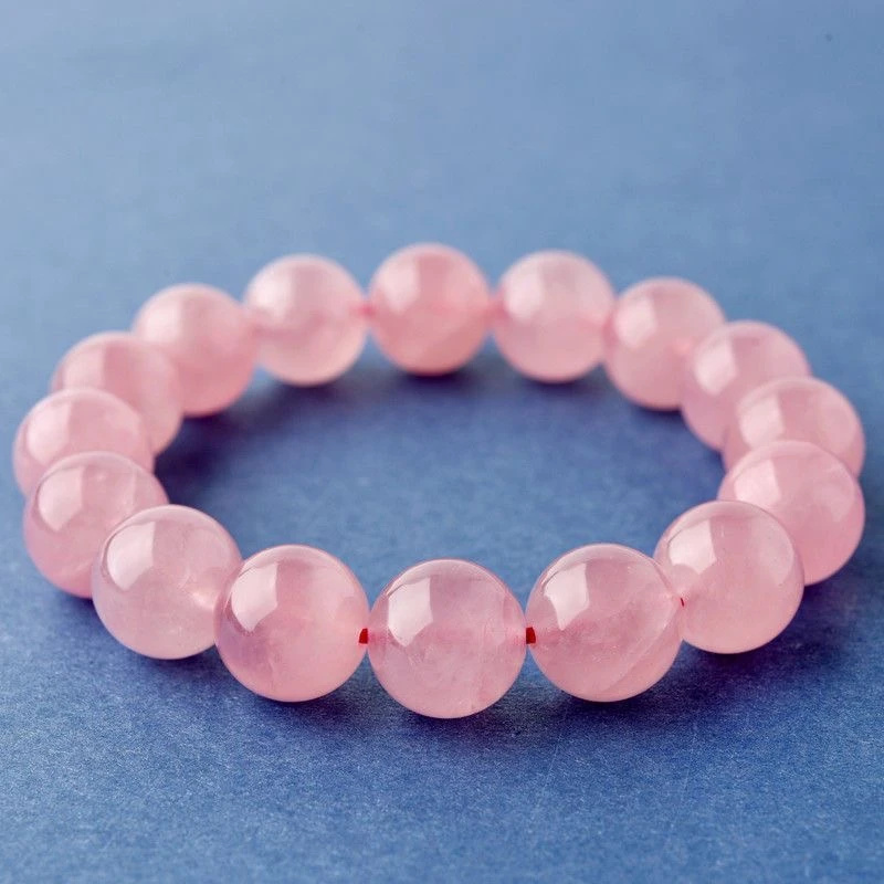 非金属布艺手链 粉色晶手链 招花花马达加斯加粉色晶手串闺蜜同款