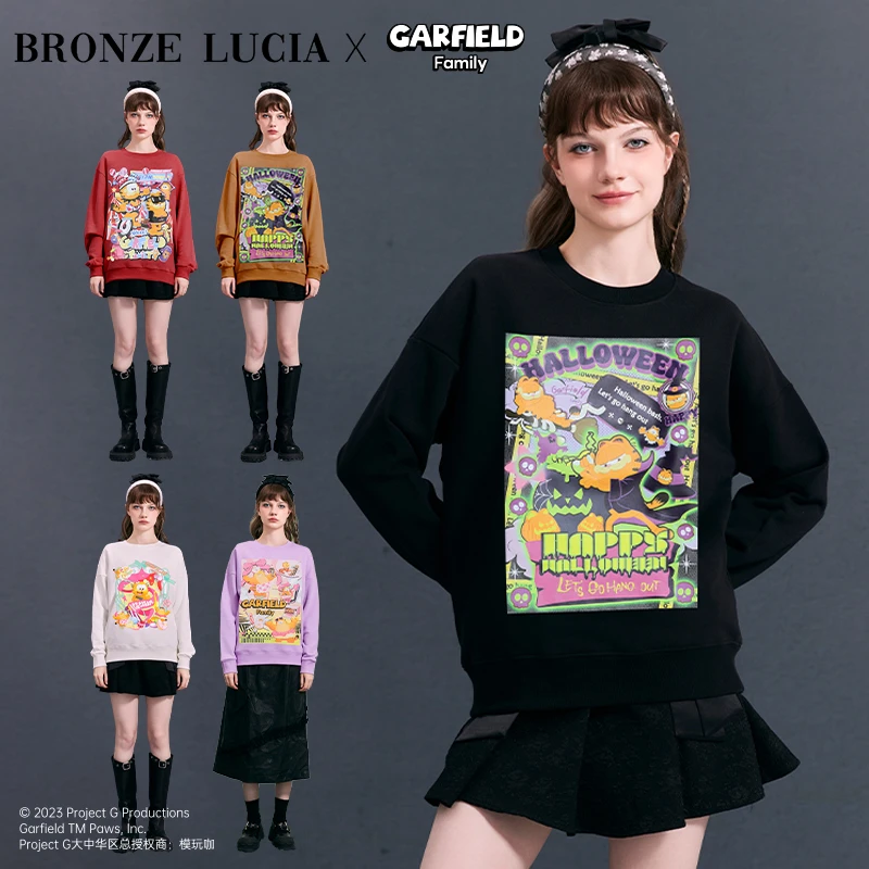 Bronze Lucia加菲猫联名圆领卫衣