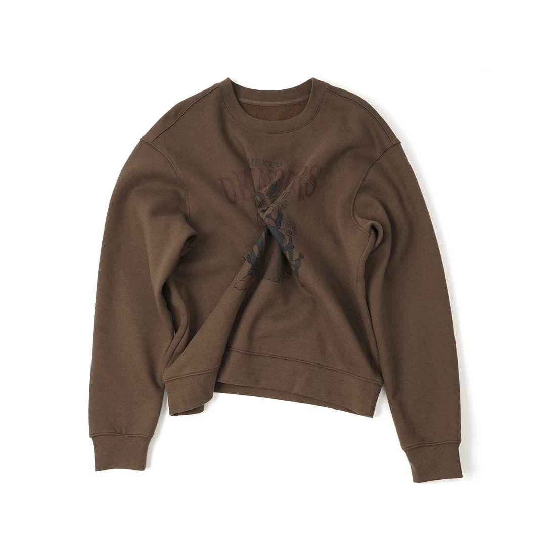 【做旧卡通印花卫衣】长袖运动针织时尚休闲女士圆领秋冬WYAL48052