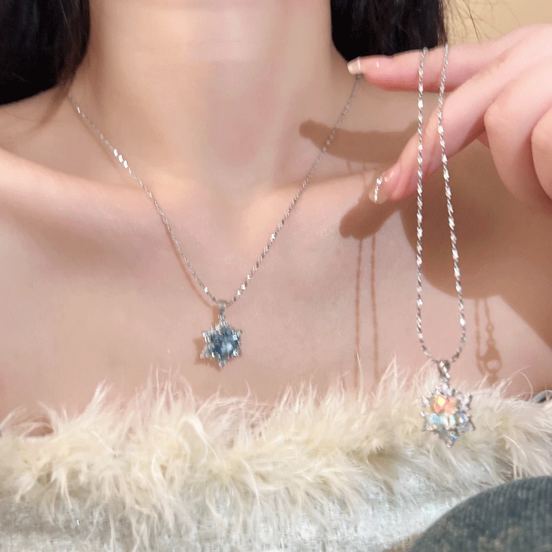 钛钢项链 LDLC满天星雪花吊坠锁骨链女夏新款爆款高级感配饰YU675