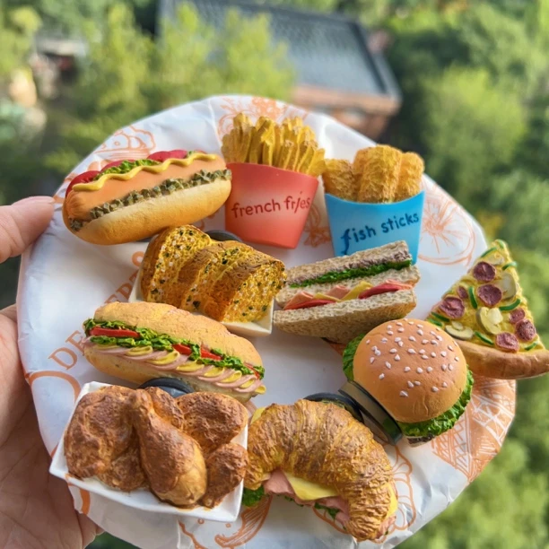 泰国正版原创手工树脂冰箱贴快餐系列全系列十款新采购国内现货