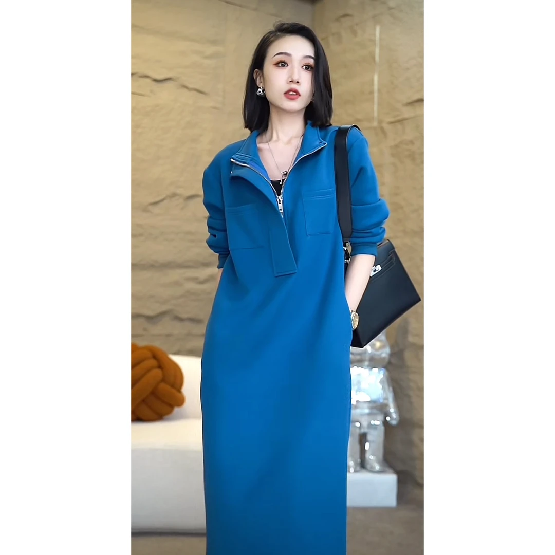 欧颍昇百搭洋气上档次气质女款连衣裙轻奢小众高级感女装裙子6926