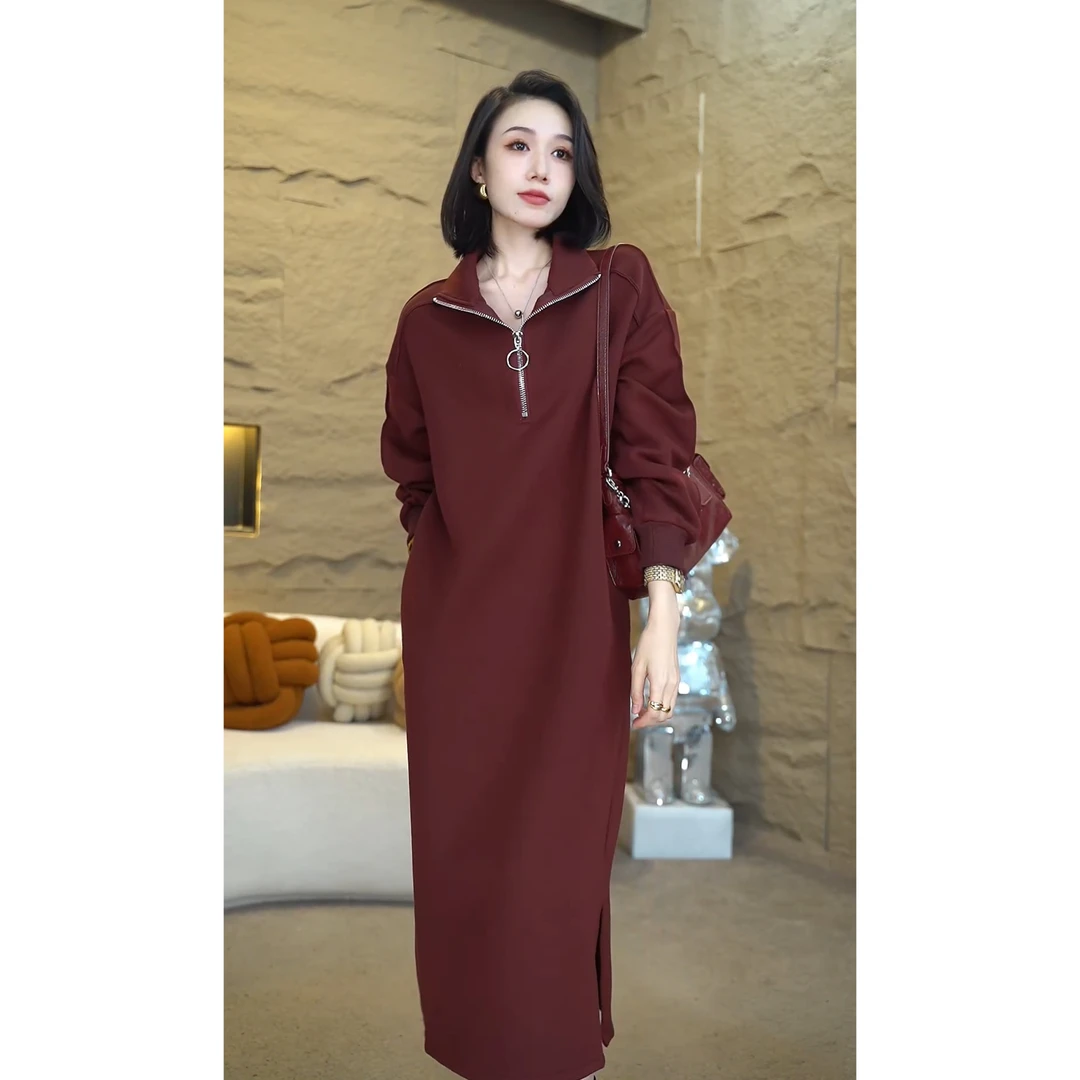 欧颍昇秋季新款洋气上档次轻奢小众高级感女装气质服装连衣裙6925